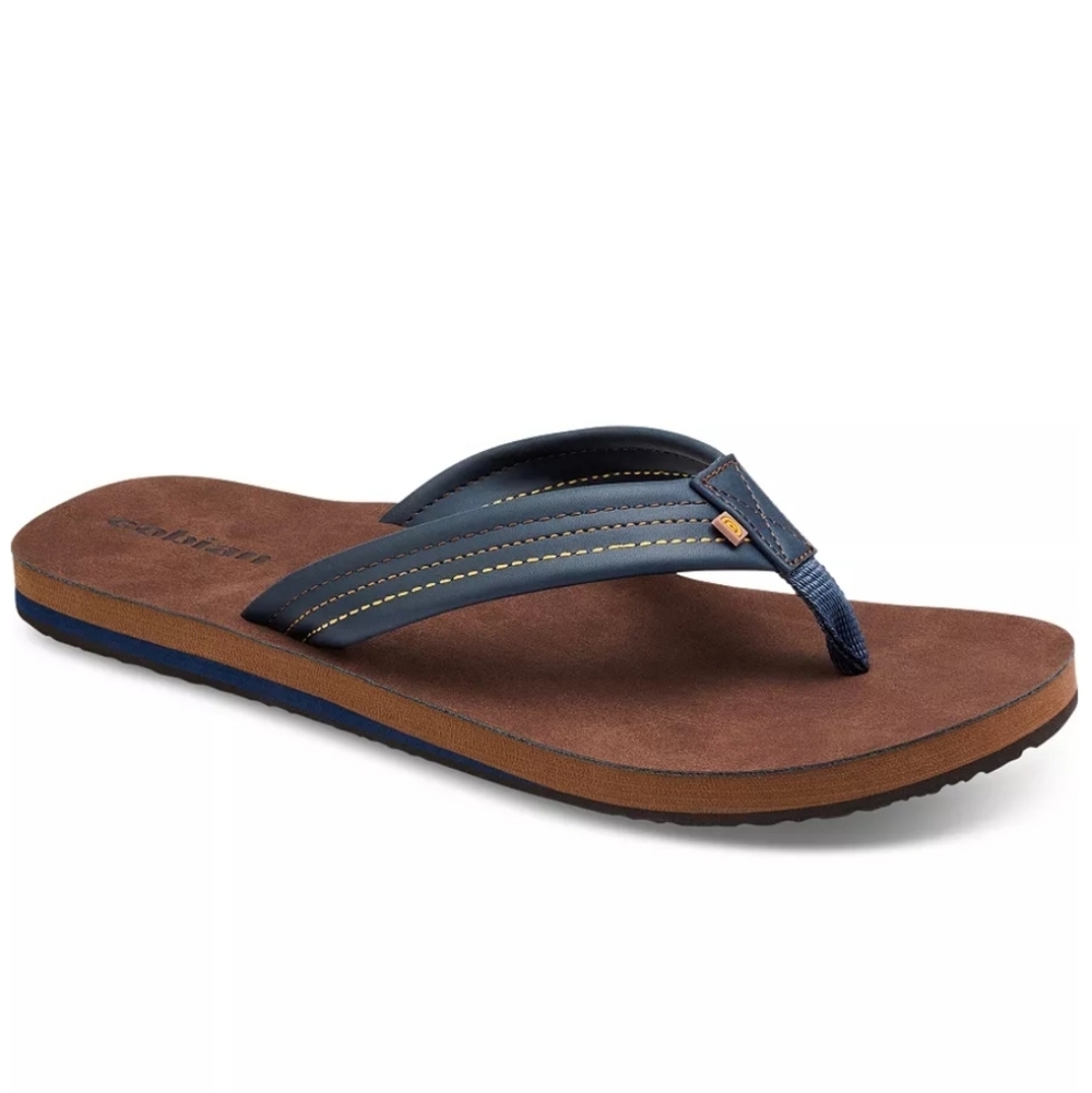 NEW COBIAN Men's Las-Olas-2 Flip-Flops Navy Blue Sandals. Size 8.